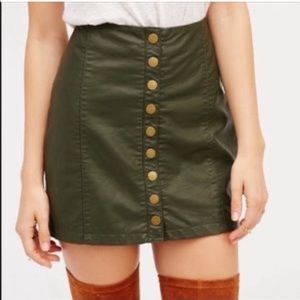 Free People faux leather skirt